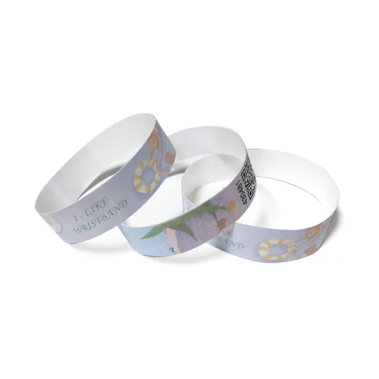 Manufacturers Custom Printed Event Party Qr Codes Bracelet Cheap Personalised Waterproof Disposable Paper Band Tyvek Wristbands